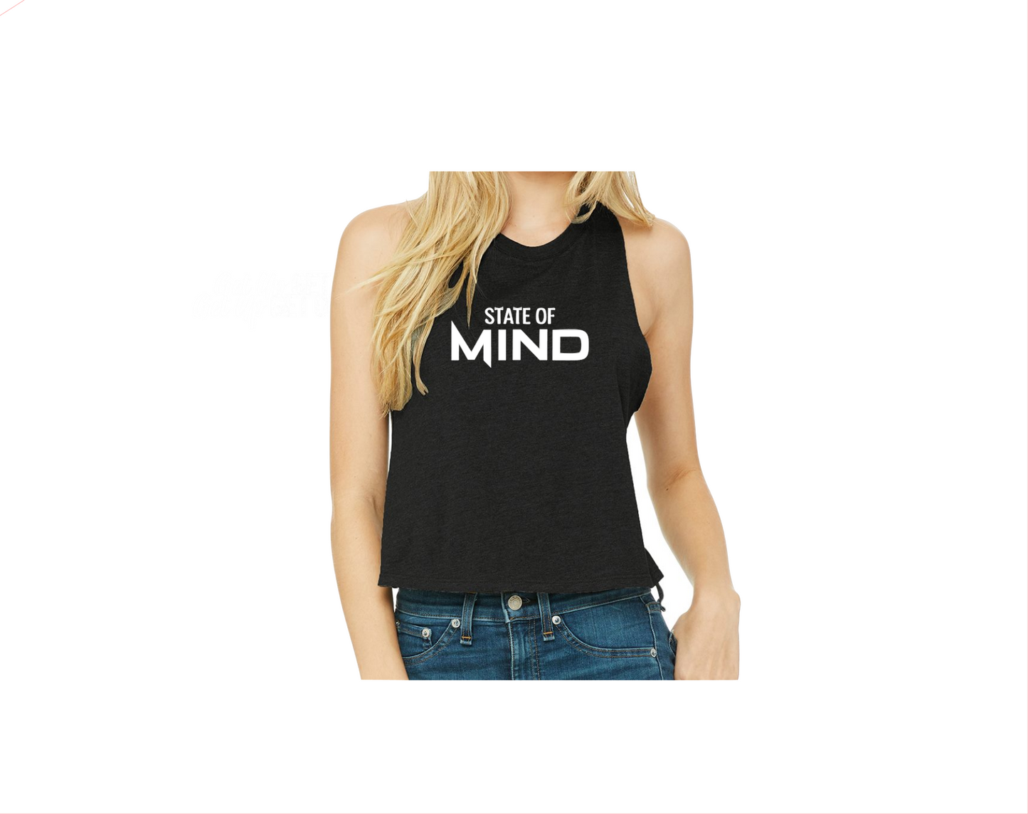 State of Mind Womens Crop Racerback Tank